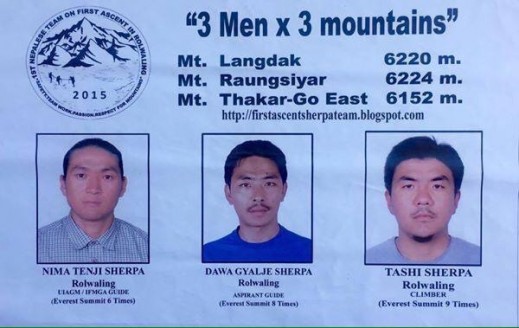First Nepalese Team on First Ascent in Rolwaling